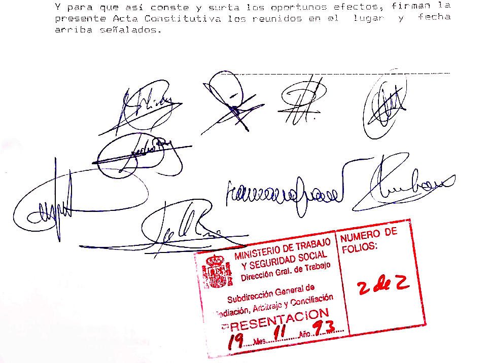 Acta de Constitución