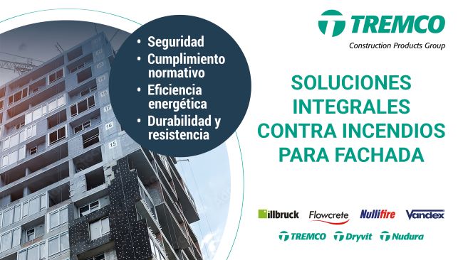 Soluciones integrales contraincendios para fachadas de TREMCO