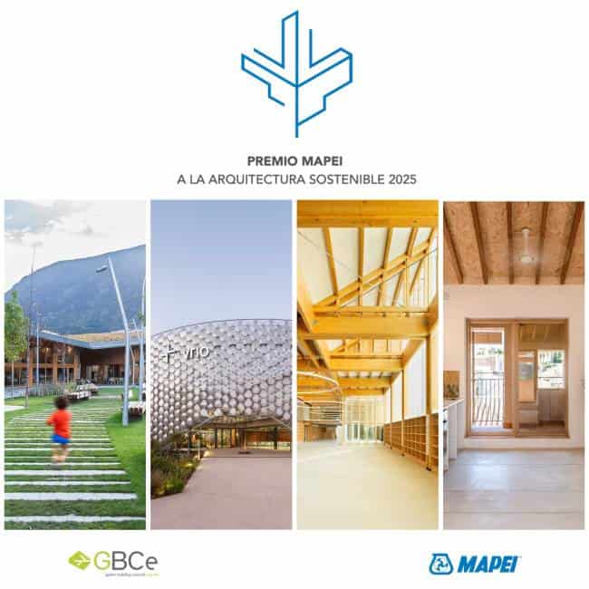 ganadores premio mapei Proyectos ganadores del Premio Mapei 2025 en arquitectura sostenible.