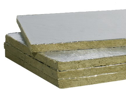 1.2.1 Plancha revestida con lamina de aluminio Plancha de lana mineral revestida con lámina de aluminio para aislamiento térmico.