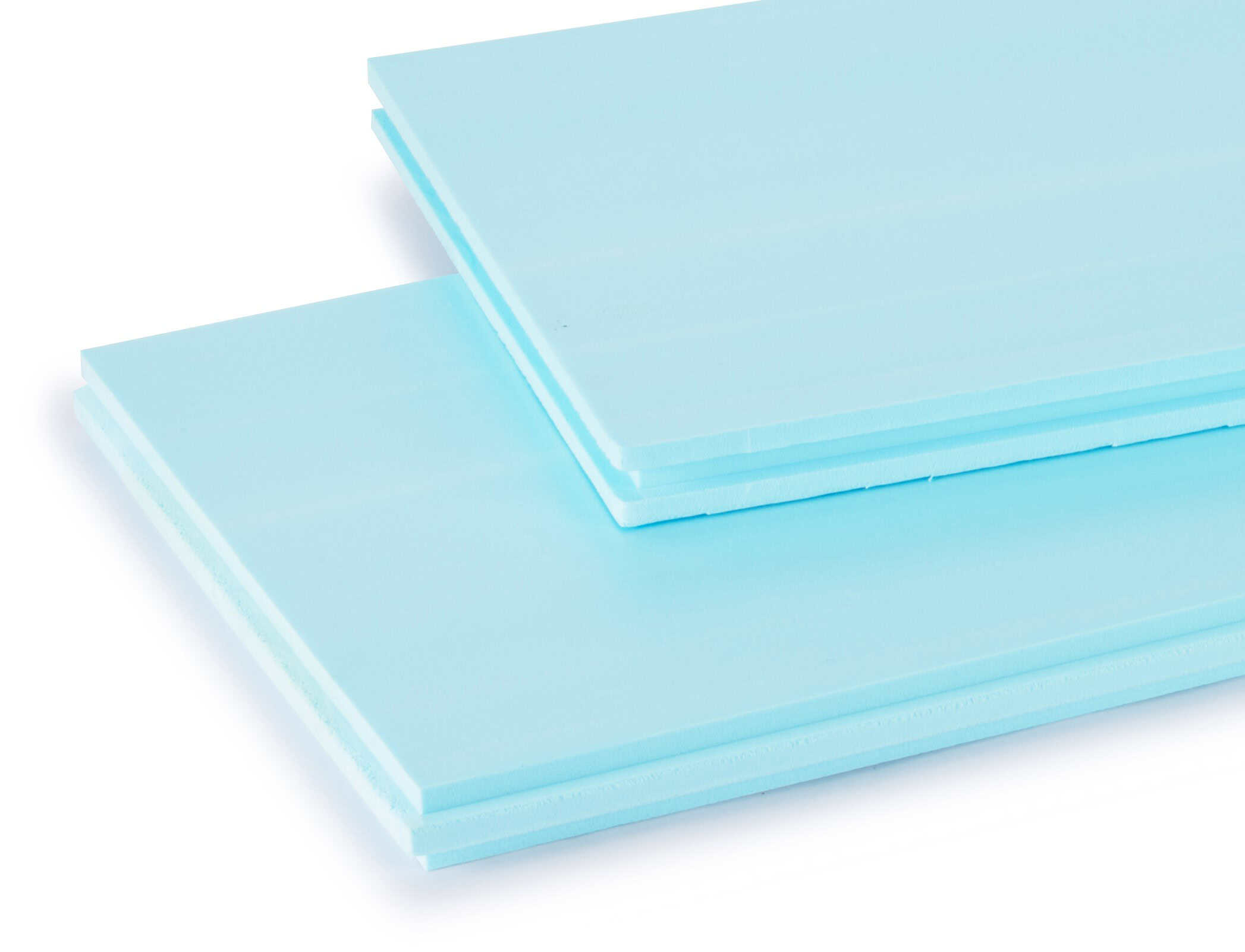 Plancha de poliestireno extruido XPS con cantos machihembrados para aislamiento térmico.