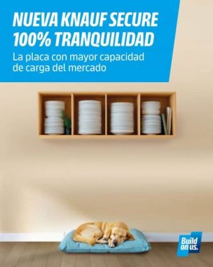 Knauf Secure, placa de yeso laminado reforzada para tabiques de seguridad y mayores cargas